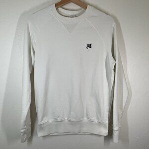 Maison Kitsune FOX HEAD PATCH CLASSIC SWEATSHIRT Men’s Size: XS White Flawed